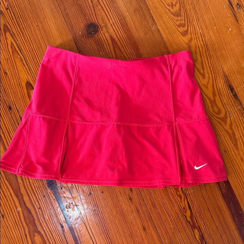 Nike FIT DRY Hot Pink Athletic SKIRT with White Swoosh Small